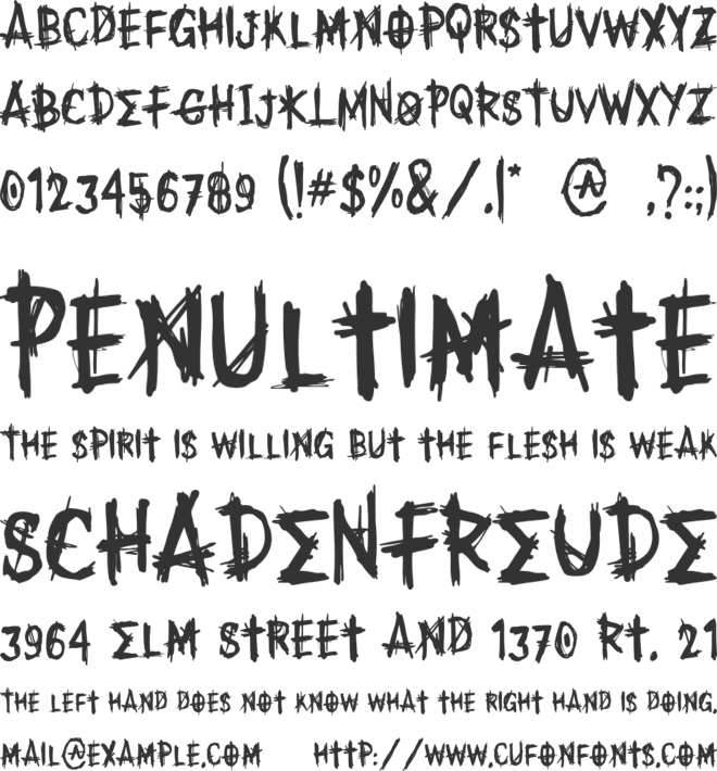 Spooky Punk font preview