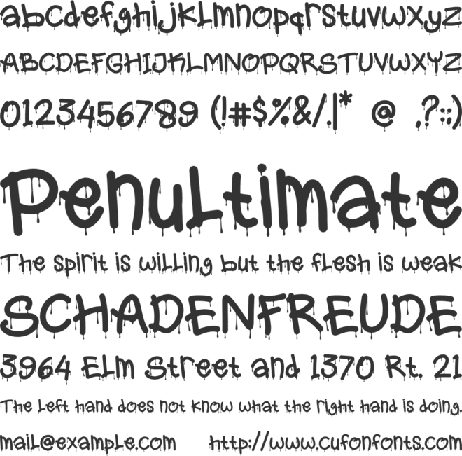 Slime Drip font preview