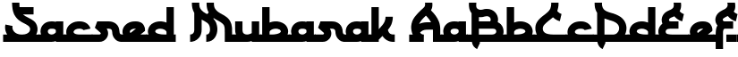Sacred Mubarak font