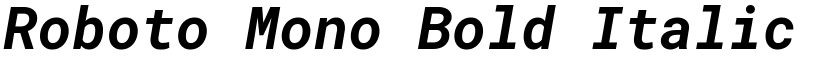 Roboto Mono Bold Italic font