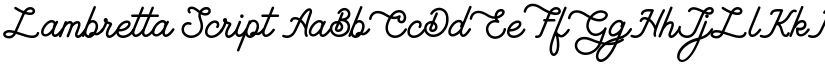 Lambretta Script font