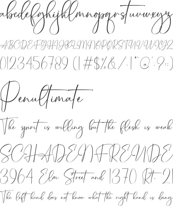 Saint Germain font preview