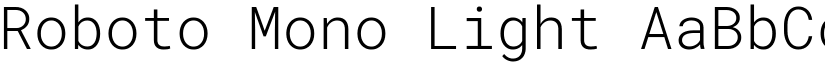 Roboto Mono Light font