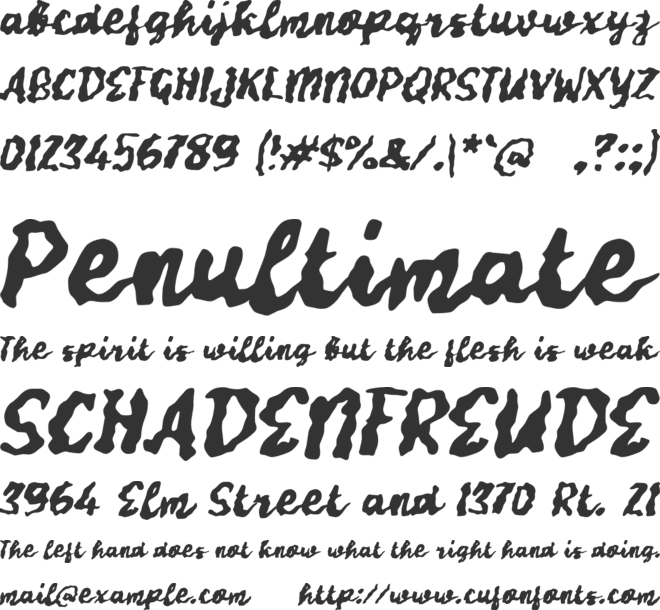 Vadogle font preview