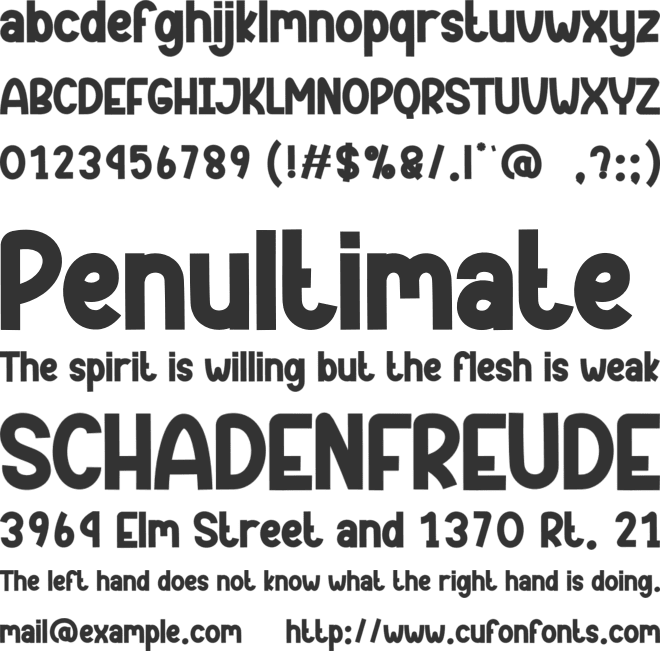 Jovial Mood font preview