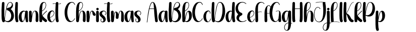 Blanket Christmas font