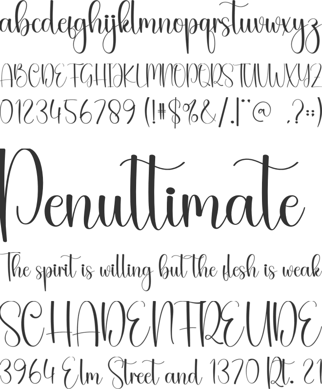 Santaday font preview