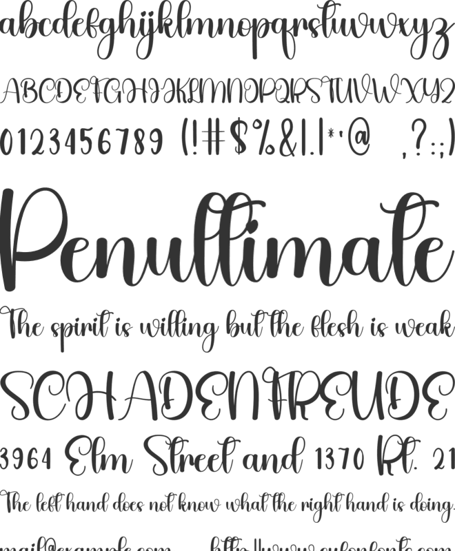 Amarilis font preview