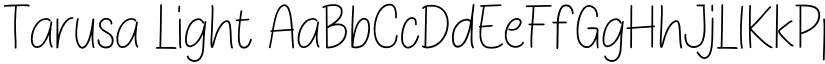 Tarusa Light font