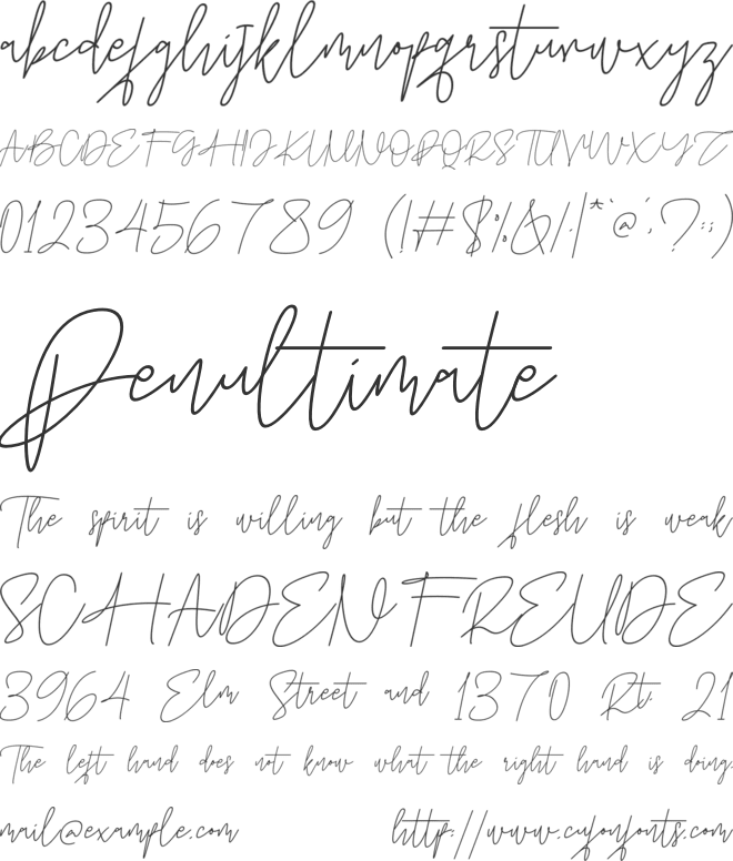 Amoslenty font preview
