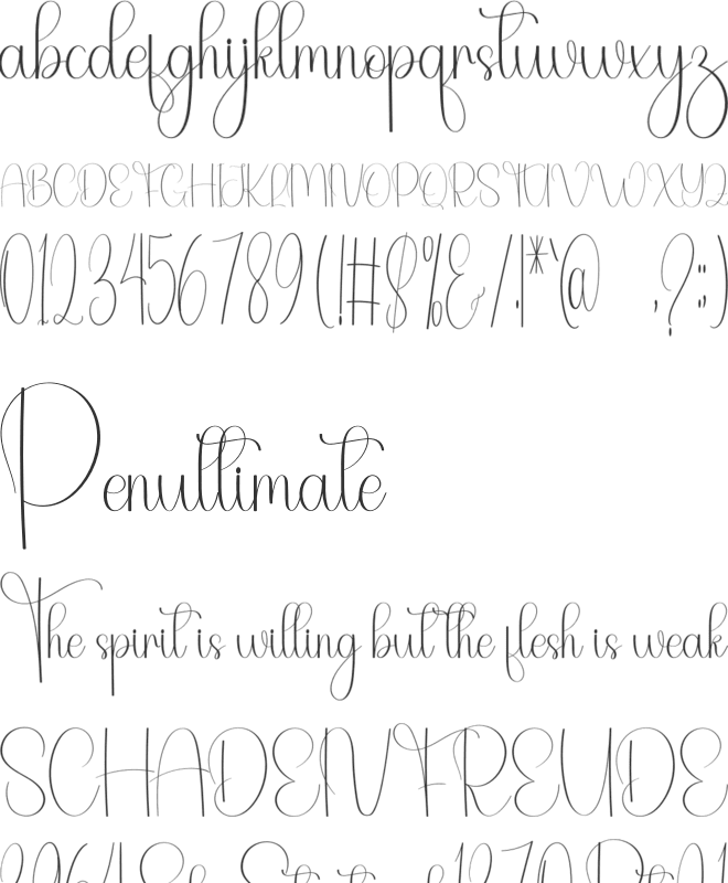 Simple Handwriting font preview
