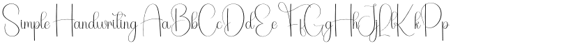 Simple Handwriting font
