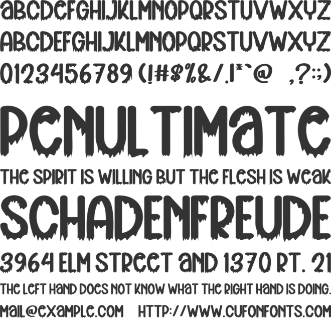 Night Mare font preview