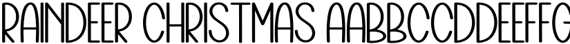 Raindeer Christmas font
