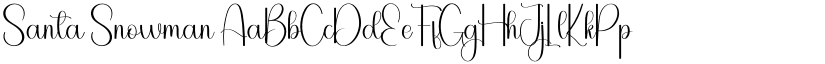 Santa Snowman font