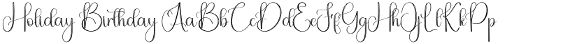 Holiday Birthday font