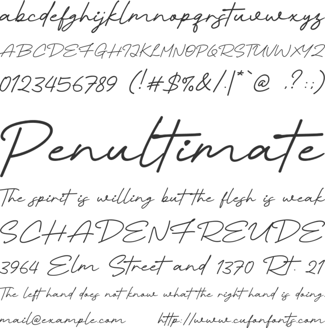 High Empathy font preview