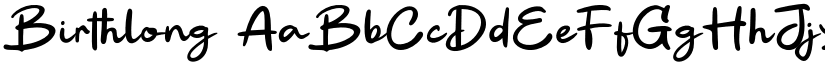 Birthlong font