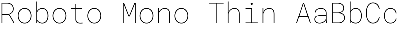 Roboto Mono Thin font