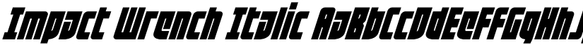 Impact Wrench Italic font