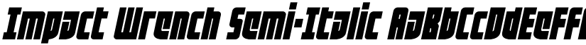Impact Wrench Semi-Italic font