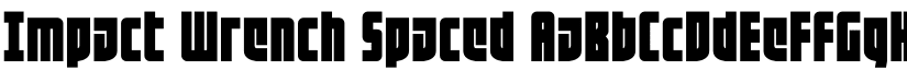 Impact Wrench Spaced font