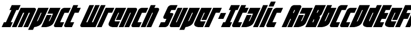 Impact Wrench Super-Italic font