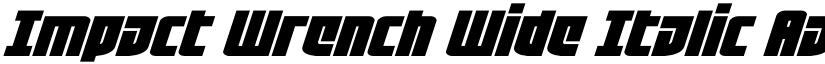 Impact Wrench Wide Italic font