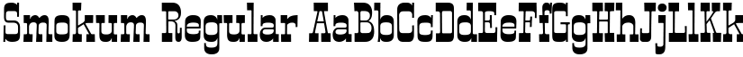 Smokum Regular font