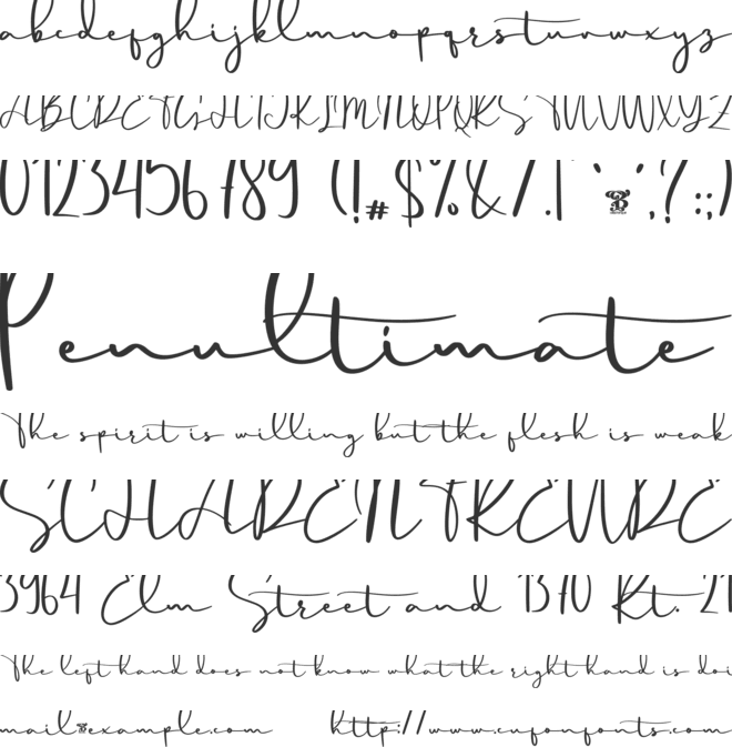 Gianinos Free font preview