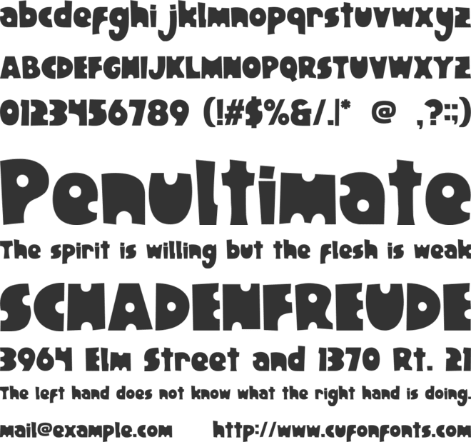 Typo Tingle font preview