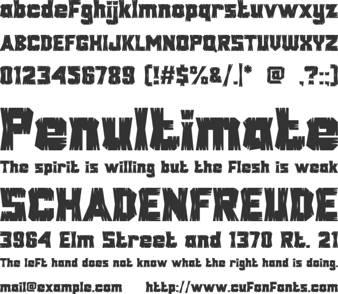 Timberland Sparkle font preview