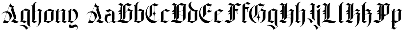 Aghony font