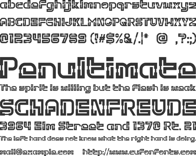 Zeta Drive font preview