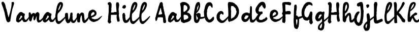 Vamalune Hill font