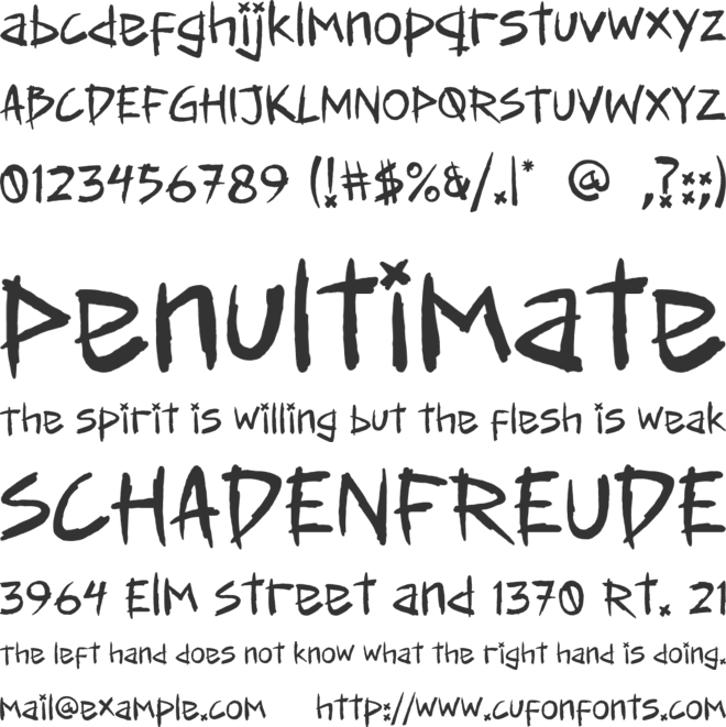 Wasted Punk font preview