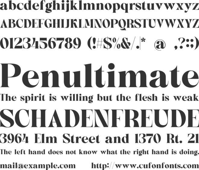 Sorella font preview