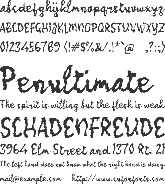Vahyone font preview
