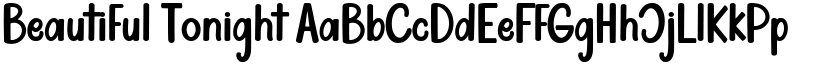 Beautiful Tonight font