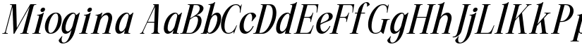 Miogina font