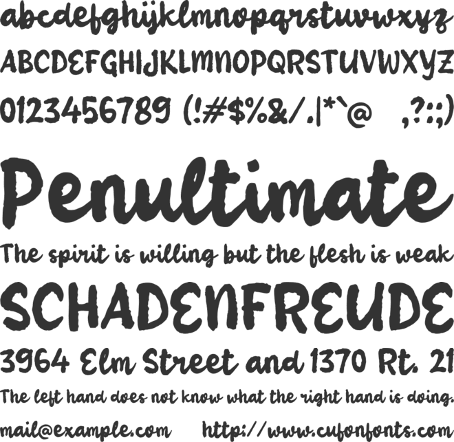 Vabagos font preview