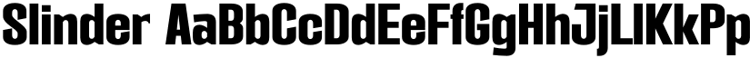 Slinder font