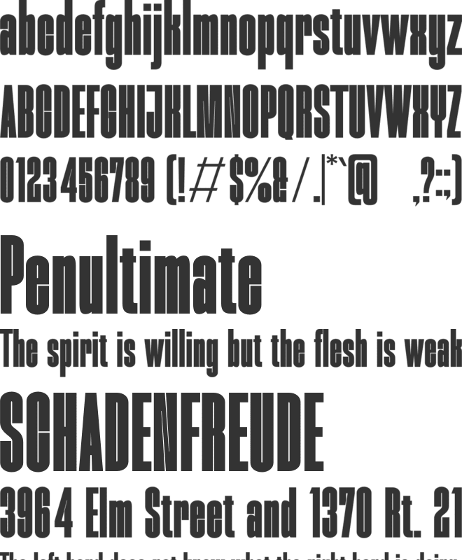 Skinger font preview