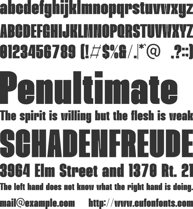 Sixland font preview