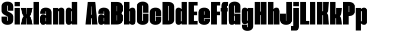 Sixland font