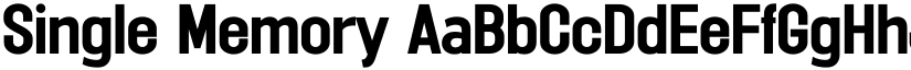 Single Memory font