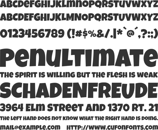 Luckiest Guy font preview