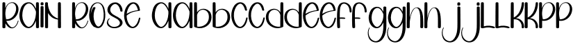 Rain Rose font