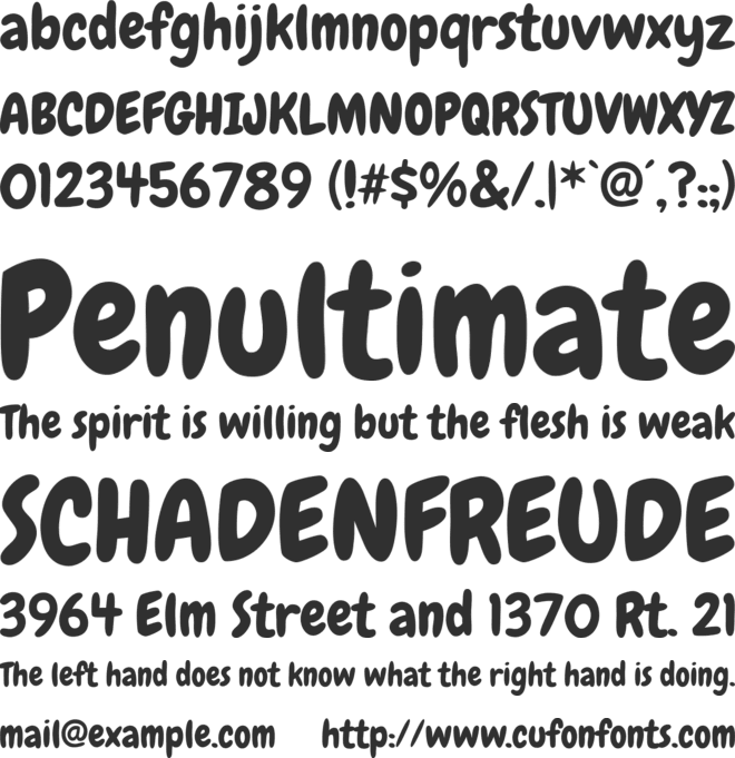 Chewy font preview