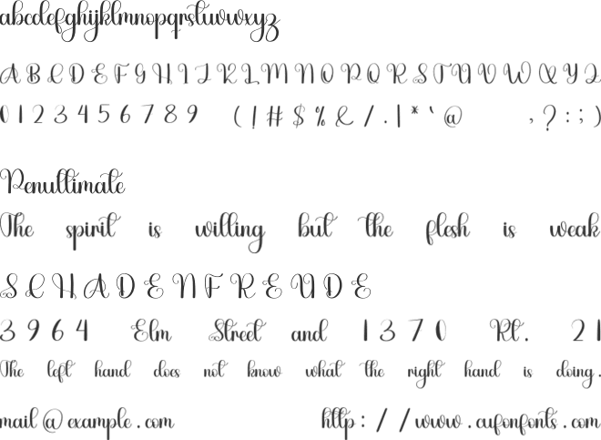 Donkeys font preview